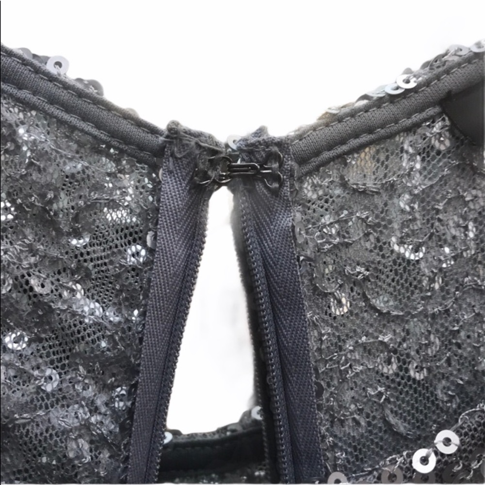 MARINA dress Cutout Sequin Lace Gown Silver,NWT - Picture 13 of 13